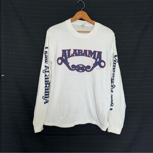 Vtg 80s 1984 Alabama Roll On Tour Concert Long Sleeve T Shirt Country Rock USA L